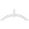 Ekena Millwork Archdale Architectural Grade PVC Gable Bracket, 48"W x 20"H x 4"D x 4"F, 10/12 Pitch GBP048X20X0404ARC00 - alternate 4